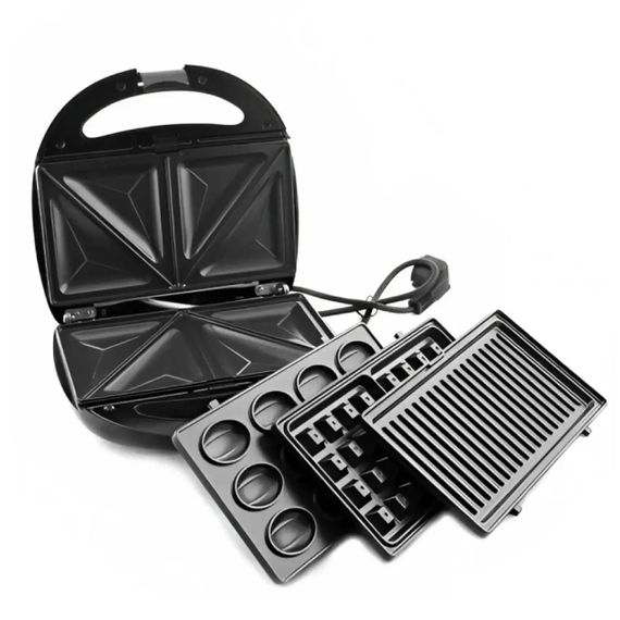 Бутербродниця мультипекар 4в1, 1400W, Grant ST-780 / Сендвічниця з антипригарним покриттям / Універсальний мультимейкер | Зображення 8