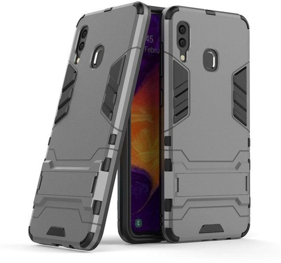 Протиударний чохол з підставкою (Ударостійкий) для Samsung A20 A205 / A30 A305 Space Gray