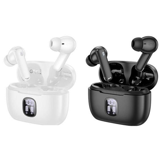 Бездротові навушники BOROFONE FQ7 Treasure wireless ANC+ENC noise reduction BT headset Black | Зображення 3