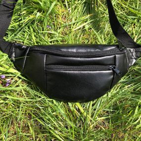 Сумка на пояс. Сумка через плечо. бананка мужская/женская. Цвет: черный