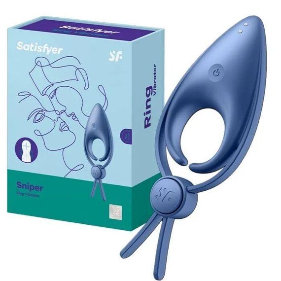 Эрекционное виброкольцо лассо с регулировкой размера Satisfyer Sniper Blue sexstyle | Зображення 3