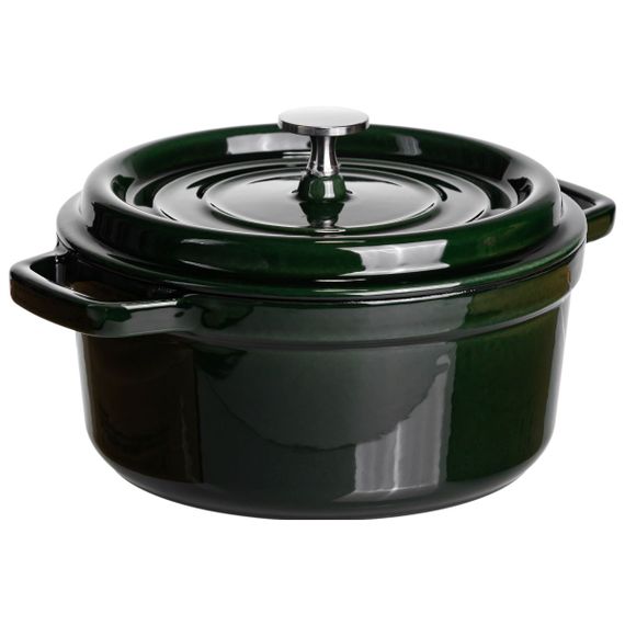 Кокотниця чавунна емальована 2,5 л, малахіт HP-FLG-9 green | Зображення 5