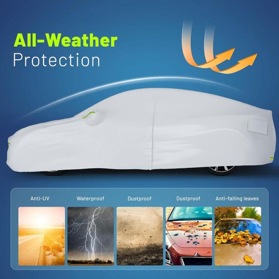 Автомобільний чохол тент для Tesla Model 3 водонепроникний сонцезахисний 6-шаровий з блискавкою та портом заряджання від дощу | Зображення 7