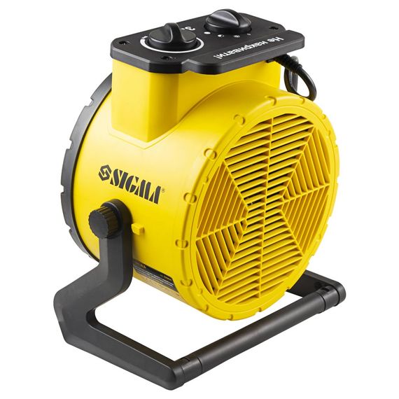 Електрична теплова гармата Sigma 3.0 кВт, площа обігріву 60 кв.м., чорний/жовтий (5359541) | Зображення 4