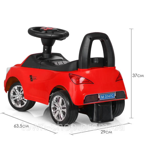 Каталка-толокар Bambi M 3147C-3 Красный музыкальный | Зображення 2