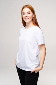 Футболка жіноча однотонна біла, XL