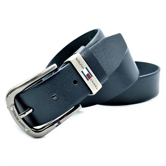 Мужской кожаный ремень Tommy hilfiger Цвет Синий brnd-40k-ua-117 | Зображення 2