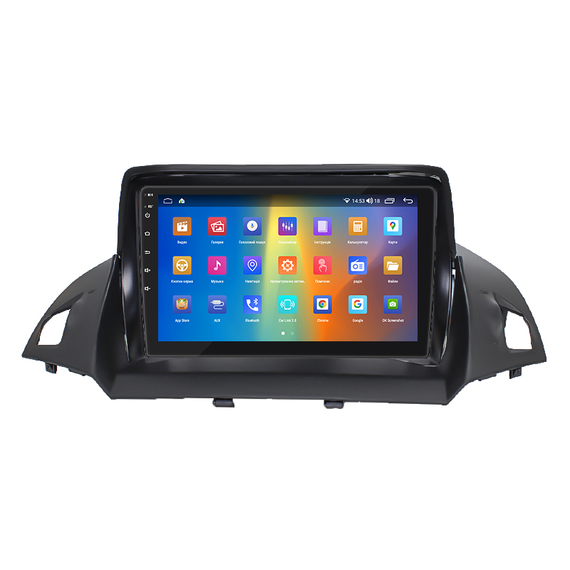 Штатная магнитола 9" Lesko для Ford Kuga II 2012-2016 4/64Gb CarPlay 4G Wi-Fi GPS Prime 8 ядер Форд | Зображення 1