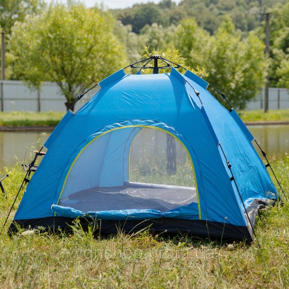 Намет кемпінговий 2 на 2 метри автоматичний для риболовлі походу туристичний LU-019BL Блакитний | Зображення 1