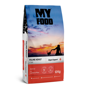 Сухий Корм Myfood Суперпреміум для дорослих котів з Ягням та Рисом 12 кг