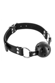 Повітропроникний кляп Fetish Tentation Rigid Gag Ball (Black): Максимальна безпека та надійний контроль