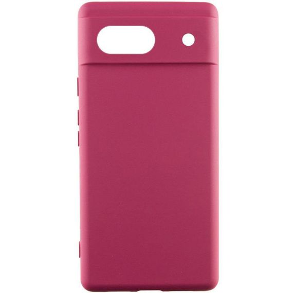 Чехол Silicone Cover Lakshmi Full Camera (AAA) для Google Pixel 7a Бордовый / Plum