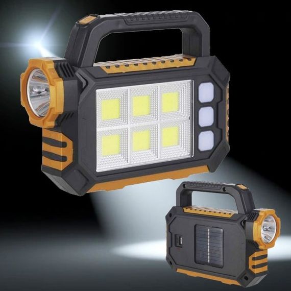 Ручной фонарь HS-8029 на солнечной батарее мощный LED фонарик 3 режимами освещения | Зображення 1