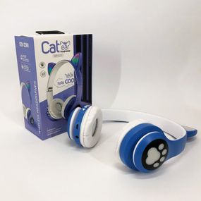 Детские аудио наушники Cat VZV 23M | Беспроводные наушники с ушками котика | Наушники детские ZU-387 с ушками