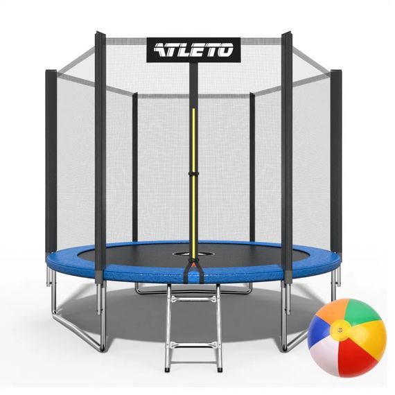 Батут дитячий Atleto 183 см із захисною сіткою і драбиною для дому та дачі 20000601