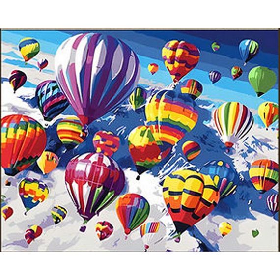Алмазна мозаїка "Дивовижні повітряні кулі" HEG86909, 30х40 см