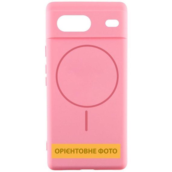 Чехол Silicone Cover Lakshmi Full Camera (AA) with MagFit для Google Pixel 7a Розовый / Light pink