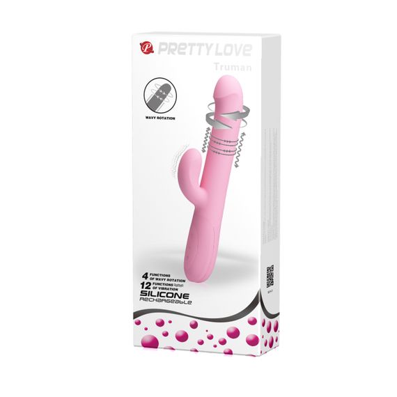 Вібратор-кролик Pretty Love Truman рожевий, 23.8 х 3.7 см sexstyle | Зображення 9