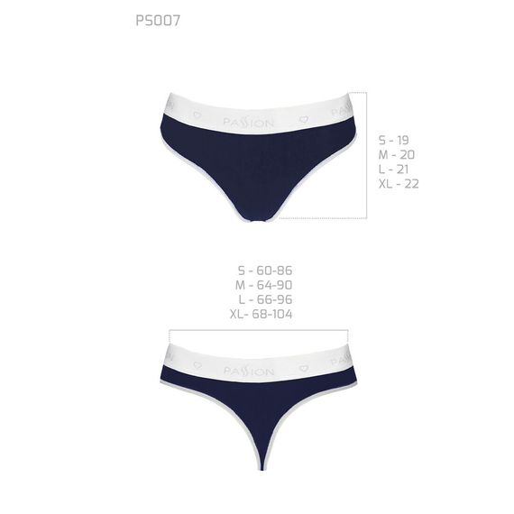 Спортивні трусики-стрінги Passion PS007 PANTIES M, navy blue | Зображення 5