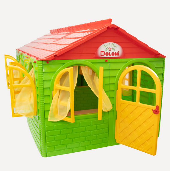 Детский игровой Домик со шторками 02550/23 пластиковый | Зображення 1