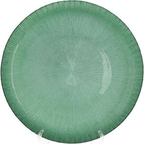 Блюдо сервіровочне Emerald Web декоративне Ø33см, підставна тарілка, скло