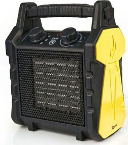 Електричний обігрівач GEKO 2,0 кВт, площа обігріву 30 кв.м., підлоговий, жовтий/чорний (380405)