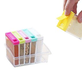 Кухонна підставка для зберігання приправ та спецій з 6-ма ємностями Seasoning Six Piece Set