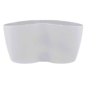 Вазон "Кактусник" на 2 рослини 0,9 л білий