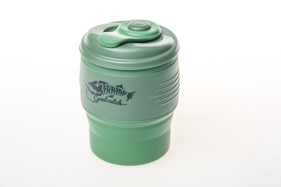 Кружка складна силіконова Tramp з кришкою 350ml oliva UTRC-082-olive