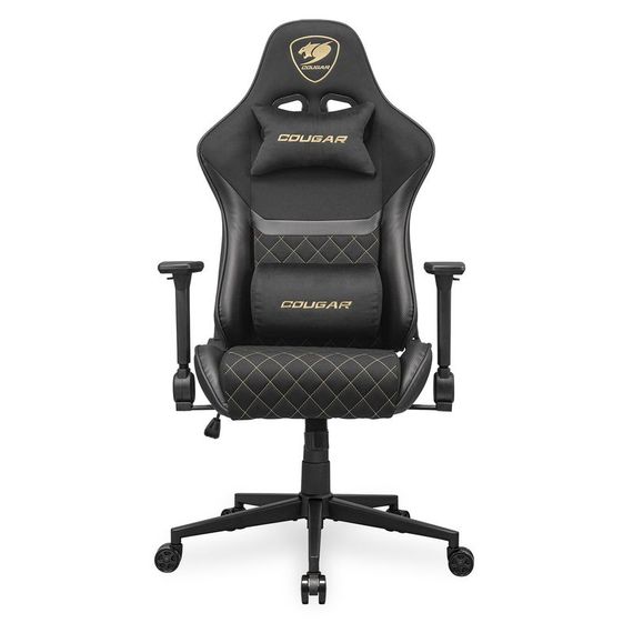 Крісло ігрове Armor One V2 Gold F, чорний з золотим