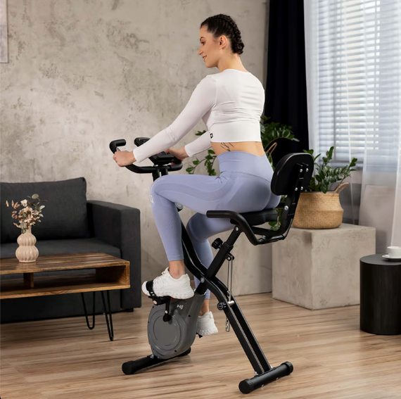 Велотренажер Hop-Sport HS-3030X Apeks X-Bike сірий | Зображення 2
