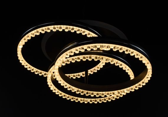 Люстра світлодіодна стельова LED світильник для квартири на стелю лед 26529 Чорний 16х43х43 см. | Зображення 1