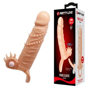 Насадка на член - Pretty Love Connor Vibrating Penis Sleeve Flesh