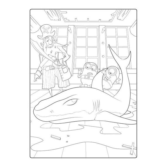 Розмальовка Посіпаки "Посіпаки-пірати" 1433003 з наліпками | Зображення 1