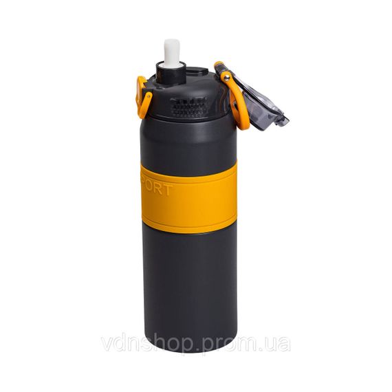 Термос із нержавіючої сталі з мундштуком 800 мл Чорний HP-14-6G | Зображення 2