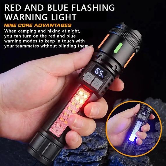 Ліхтар 530-2-TG+COB(white+red+blue) | Зображення 2