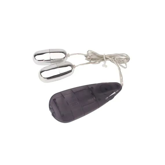 Виброяйца с пультом Chisa Hi-Basic Dual Delight Vibrating Bullets, серебристые Sex Aura | Зображення 3