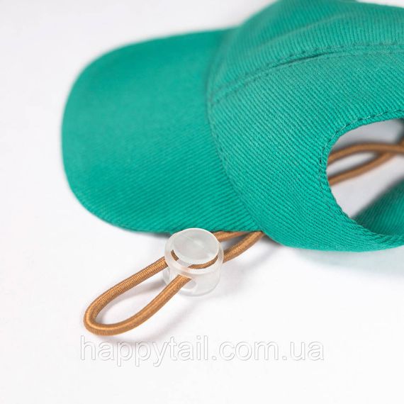Кепка для собак Pet Fashion Topaz M бірюзова — літній бавовняний капелюх із регульованими отворами для вух | Зображення 4