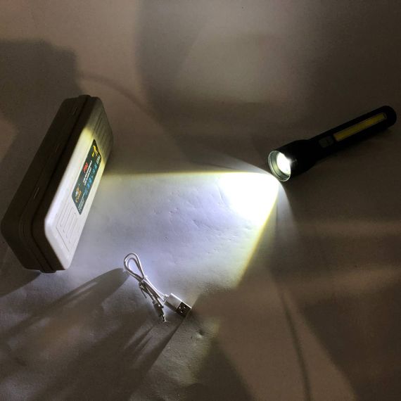 Ліхтарик потужний акумуляторний для дому CB-C23-P90+COB, Ліхтар акумуляторний LED ліхтар SG-17 | Зображення 3