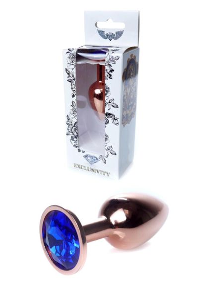 Анальна пробка - Jewellery Red Gold Plug Dark Blue Sex Aura