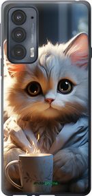 Чохол на Motorola Edge 20 Білий кіт "5646u-2497-2448"