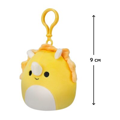 М&apos;яка іграшка Squishmallows на кліпсі – Трицератопс 9 см (SQCP00216) | Зображення 1