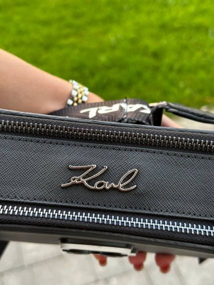 Жіноча сумка клатч Karl Lagerfeld 20*13*8 чорна | Зображення 2