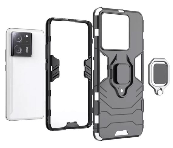 Чехол бампер Primolux Ring Armor для Xiaomi 13T / Xiaomi 13T Pro / Xiaomi Redmi K60 Ultra - Black | Зображення 3