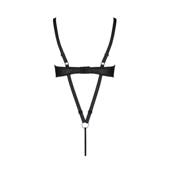 Боді з екошкіри CELINE BODY black XXL/XXXL — Passion: з доступом, відкритий | Зображення 5