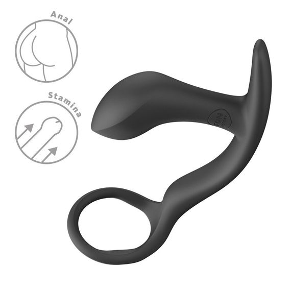 Анальна пробка з ерекційним кільцем Fun Factory BOOTIE RING Black | Зображення 5