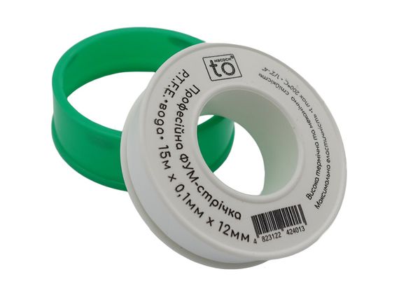 Фум-стрічка 12mm×0.1mm×15м (0.2g/cm3) toНасоси 10/500 | Зображення 2