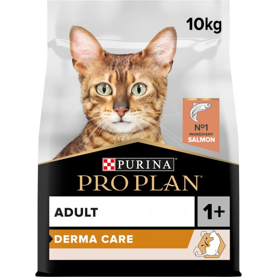 Сухий корм Purina Pro Plan  Adult 1+ Derma Care для дорослих котів з проблемами шкіри та шерсті з лососем 10 кг | Зображення 1