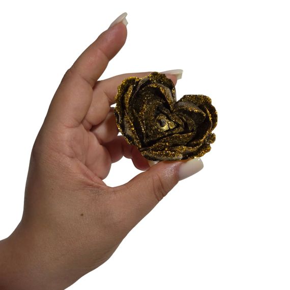 Свічка низькотемпературна у вигляді троянди з глітером GlowKink чорна, М Sex Aura | Зображення 1