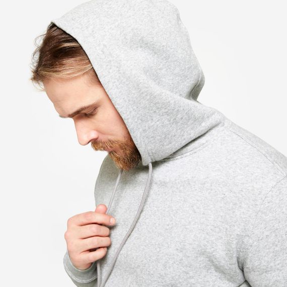 Світшот чоловічий з капюшоном сірий - 3XL. | Зображення 2